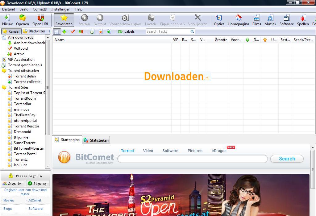 download the new version for windows BitComet 2.03