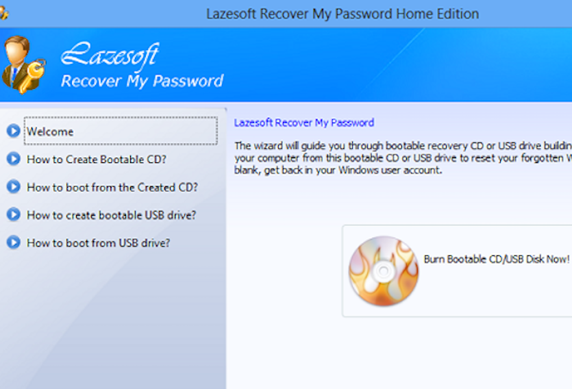 lazesoft recover my password home edition